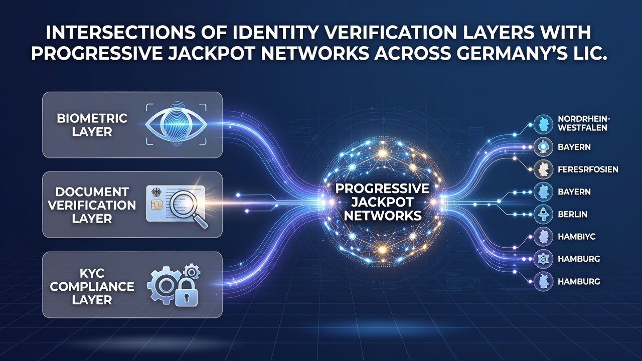 Darstellung der technischen Schnittstellen zwischen Verifizierung und Jackpot-Netzwerken