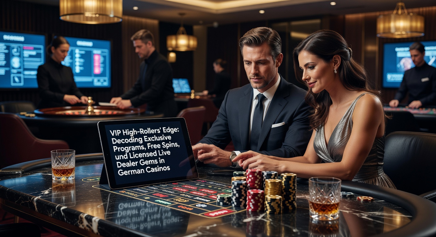 Luxuriöses VIP-Bereich in einem deutschen Online-Casino mit High-Roller-Tischen und exklusiven Angeboten